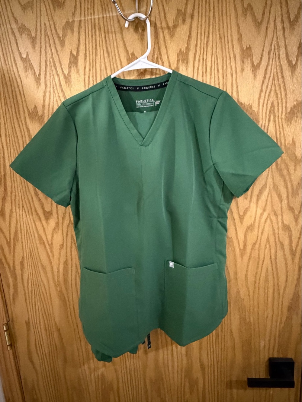 Fabletics Women's Forest Green V-Neck Scrub Top and Scrub Pants